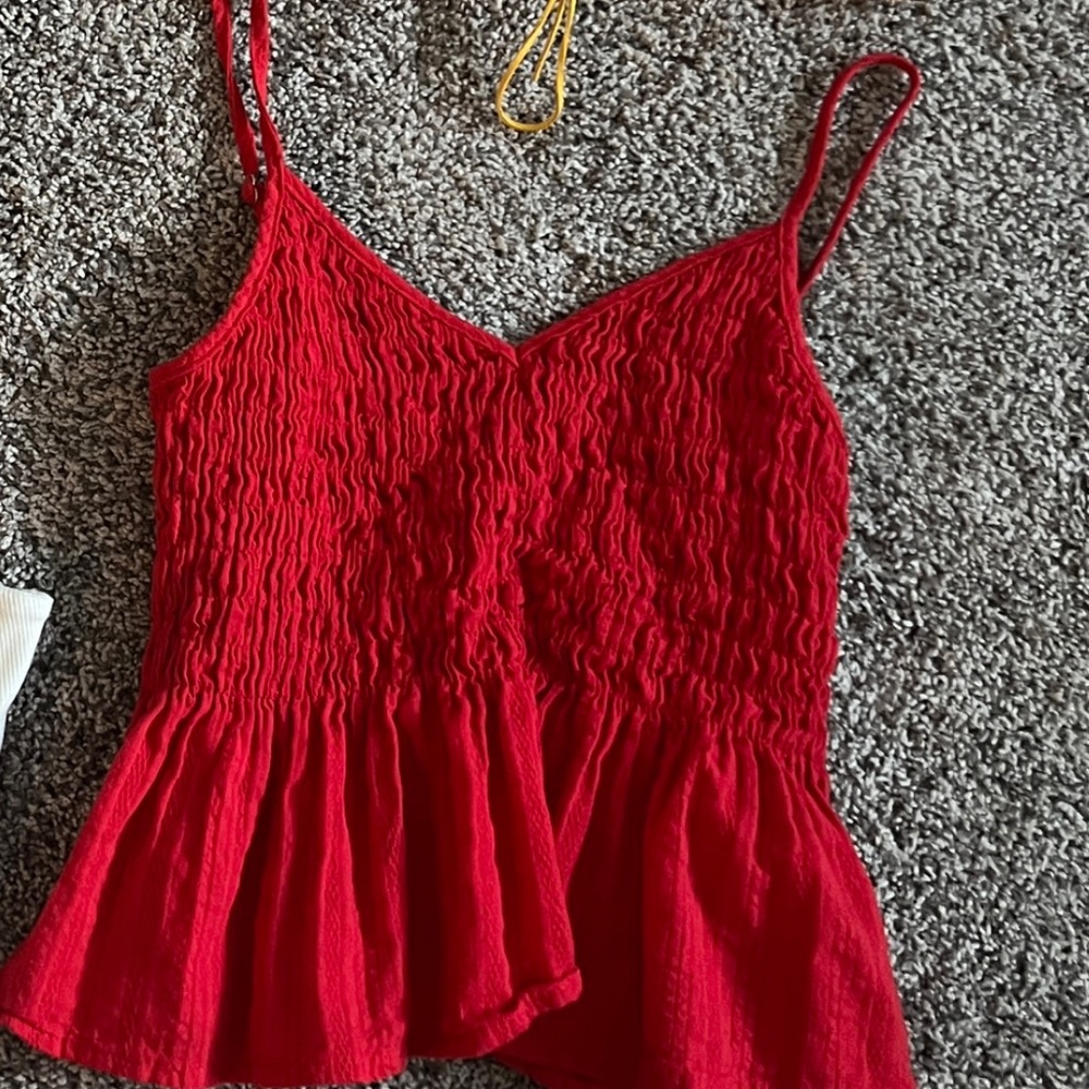 Red SHEIN blouse tank top